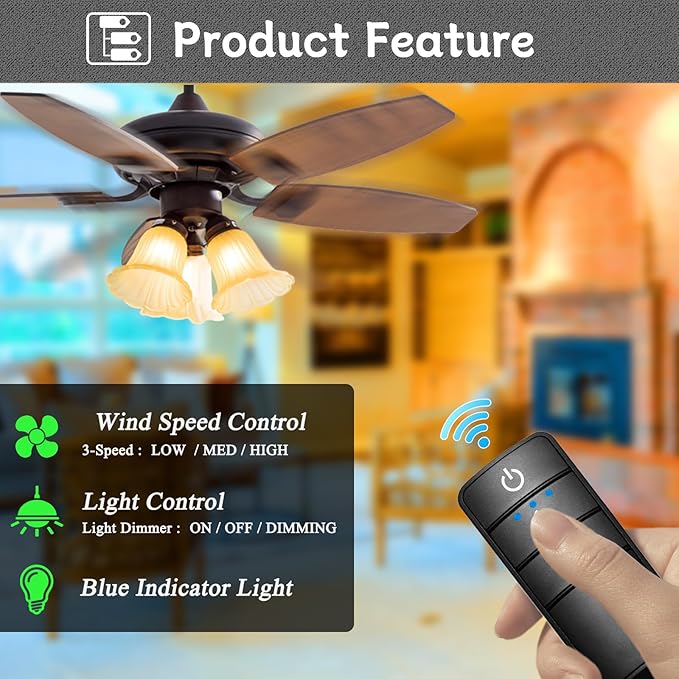 Universal Ceiling Fan Remote Control Kit, Hampton Bay Fan Remote Kit Replacement - Image 2