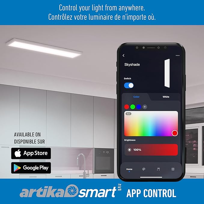 artika Skyshade 30″ LED Flat Panel Ceiling Light – 4, 000 Lumens, RGB + Tunable - Image 8