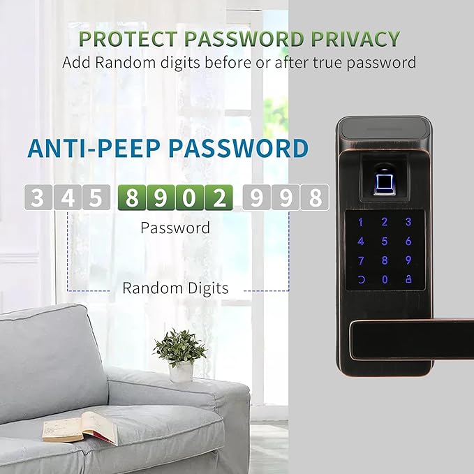 Harfo Smart Door Lock, Heavy Duty 5 in 1 Keyless Entry Door Lock, Full App - Image 5