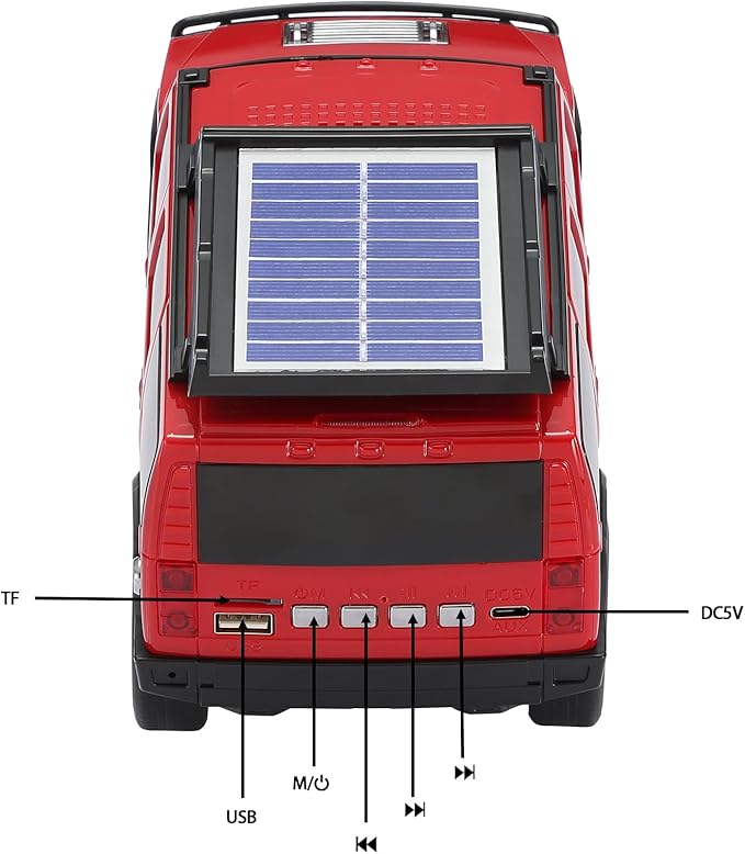 WSTER Solar Off-Road Car Bluetooth Speaker – HD Stereo Sound - Image 7