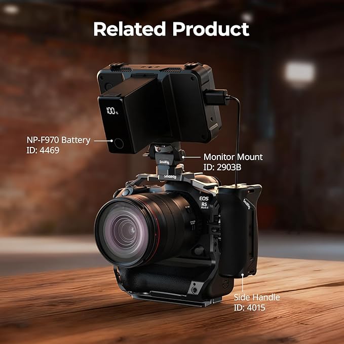 SmallRig R5 Mark II with Battery Grip BG-R20 Camera Cage - Image 7