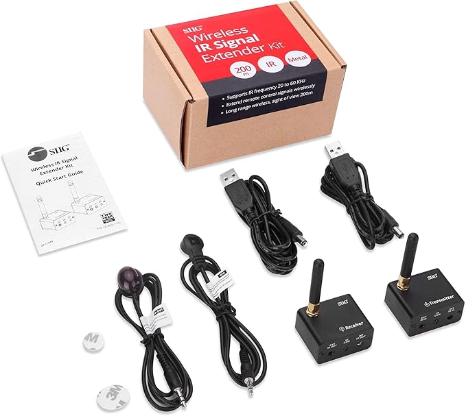 SIIG Pro Wireless IR Remote Control Extender Kit, Infrared Repeater Signal - Image 7