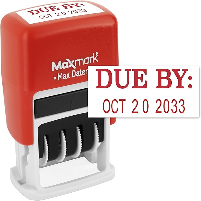 MaxMark Self-Inking Rubber Date Office Stamp by Maxmark