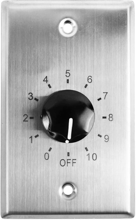 Rockville VOL70100 100W Wall Volume Controller 70V/100V, Stainless Steel Frame by Rockville