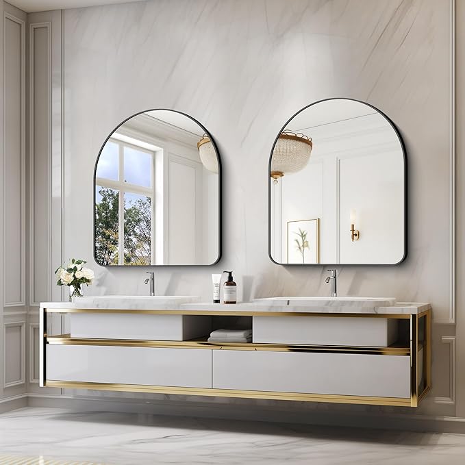 Arched Bathroom Mirror, Wall Mounted Mirror, Living Room, Hanging or Leaning - Image 6
