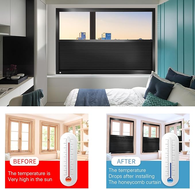 LEXEN Smart Bottom Up Honeycomb Shades - Image 5