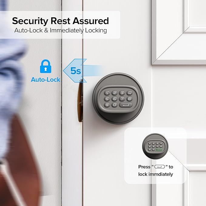 ThorBolt Door Lock Knob with Keypad Keyless Entry Door Knob Electric Coded - Image 4