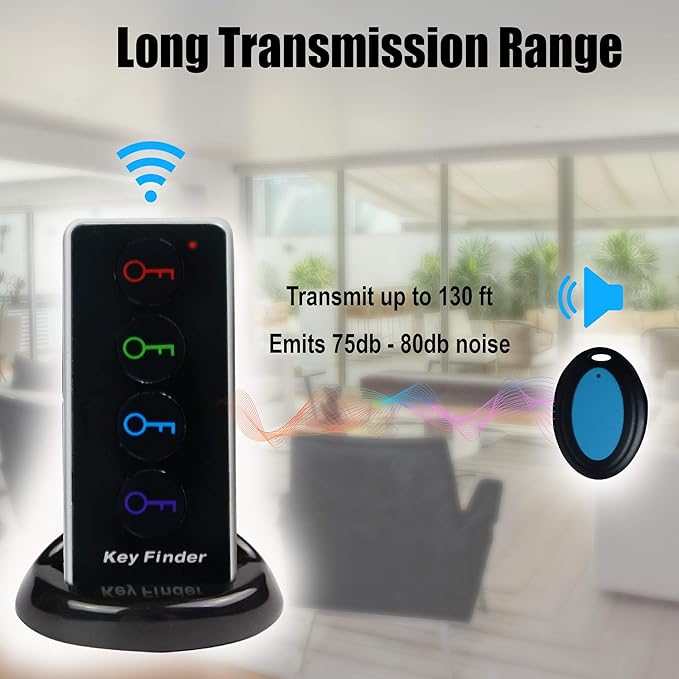 Key Finder with 100dB Loud Sound & 4 Receivers - Image 3