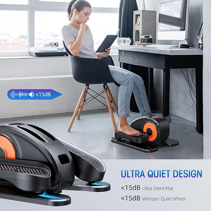 GUGTTR Under Desk Elliptical Machine, Electric Elliptical Leg Exerciser - Image 3