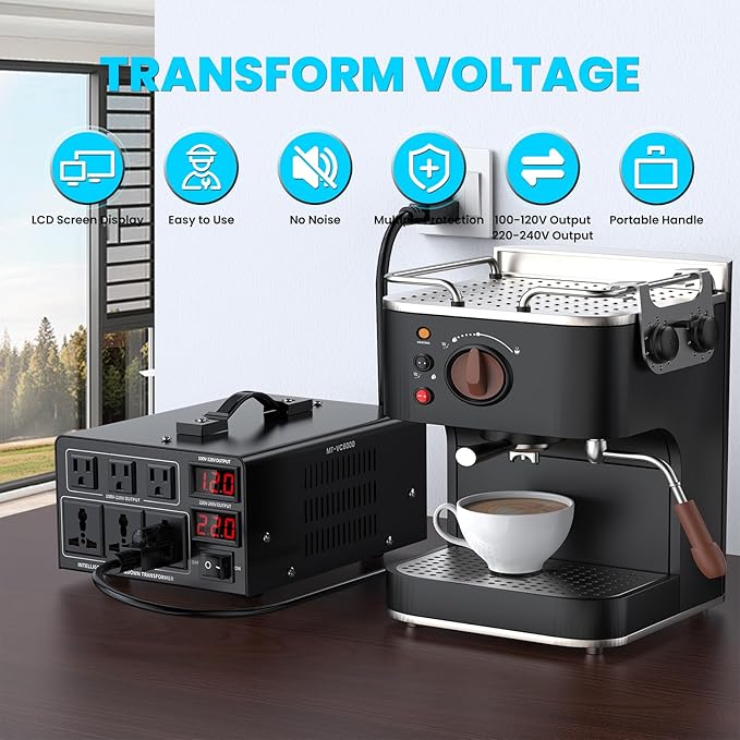 6000W Voltage Converter Transformer Step Up/Down Converter 110/120 Volt - Image 2