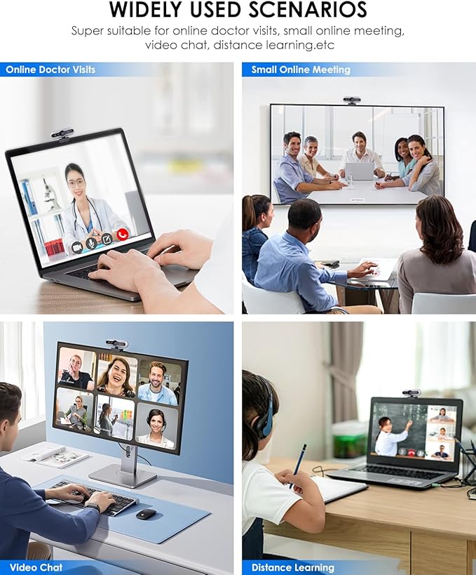 2K HD Webcam with Infrared Windows Hello Facial Recognition, Computer Camera - Image 5