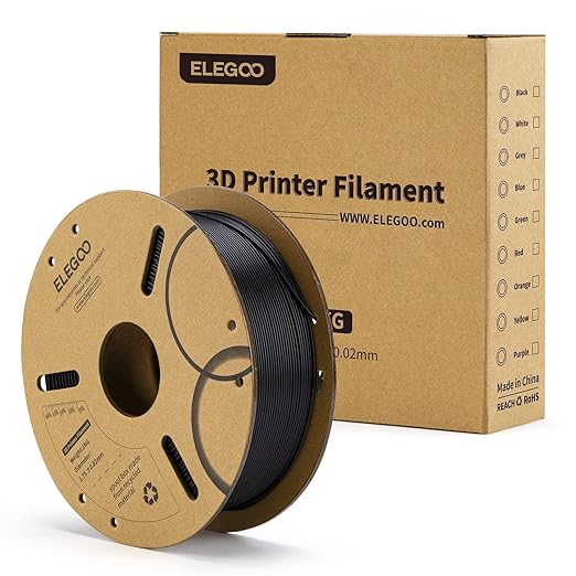 ELEGOO PLA Filament 1.75mm Black 1KG, 3D Printer Filament Dimensional Accuracy - Image 8