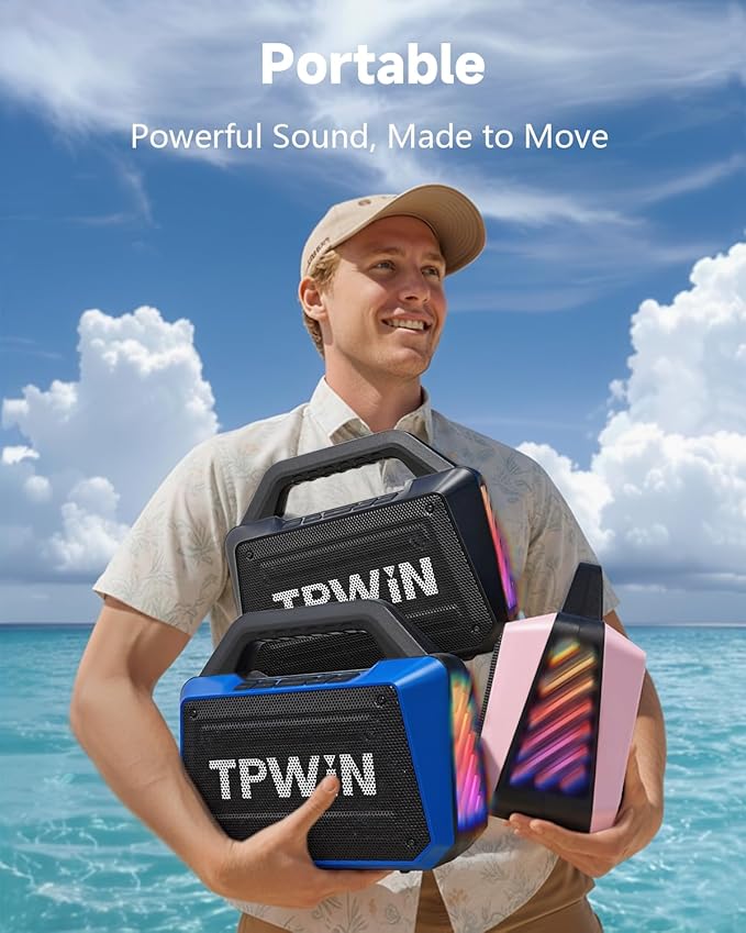 TPWIN Bluetooth Speaker - 80W Loud Rugged Outdoor Speakers - Image 7