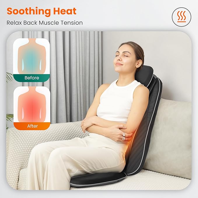 Snailax Christmas Gifts for Dad, Mom Shiatsu Back Massager - Image 3
