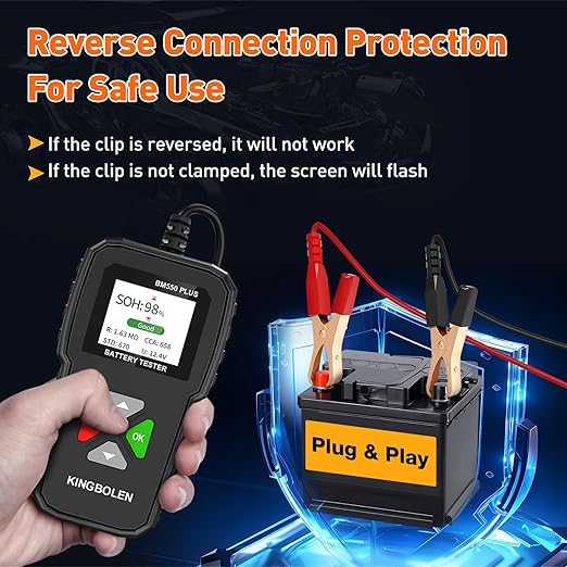 KINGBOLEN BM550 Plus 6V-24V 100-2000 CCA Car Battery Tester, Voltage Waveform - Image 6