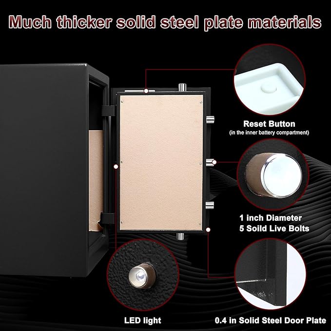 TIGERKING Safe Box, Home Safe, Large Security Box - Image 4