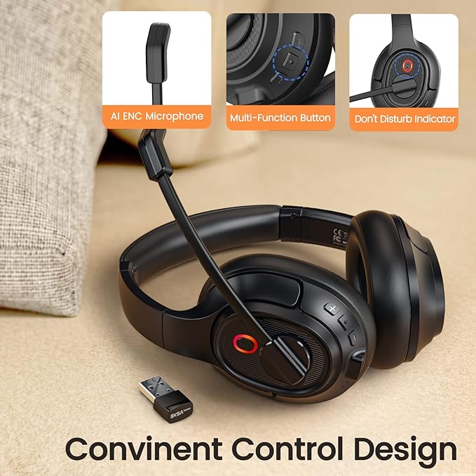 EKSA Wireless Headset with Mic for Work - Image 7
