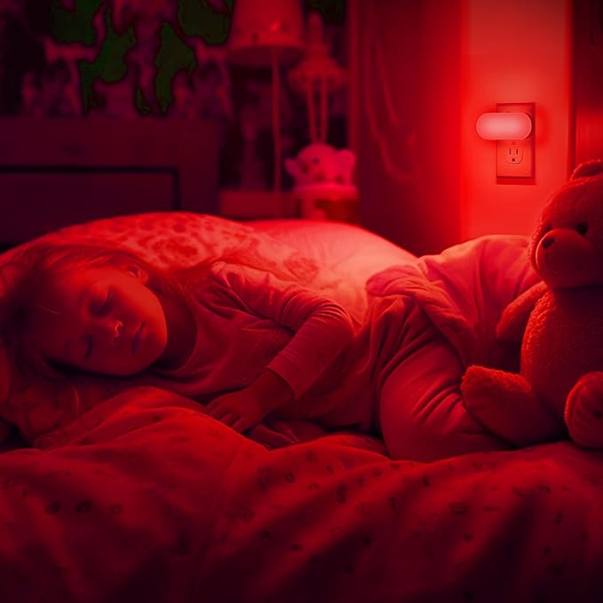 DORESshop Red Night Light, Auto On/Off, 0-100 LM Adjustable Brightness - Image 6