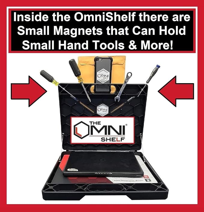 The OmniShelf Portable Workstation, Magnetic Toolbox, Laptop Stand w/ 50 lb - Image 5