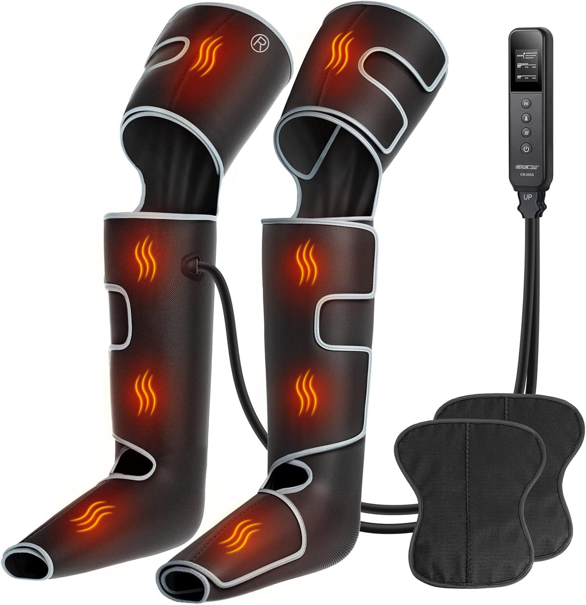 CINCOM Leg Massager with Heat and Compression, 3-in-1 Foot Calf & Thigh Massager
