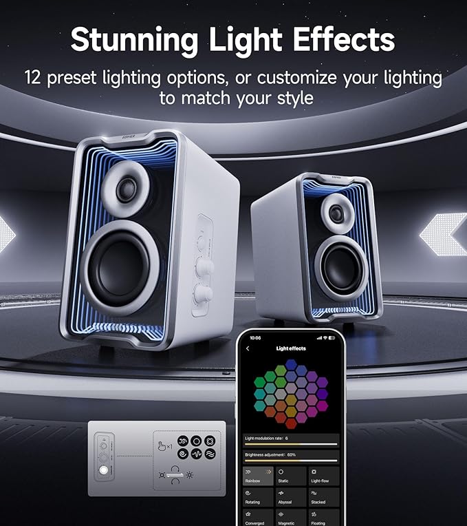 Edifier QR30 2.0 Desktop Active Speaker, Compact Bluetooth V5.4 Computer - Image 6