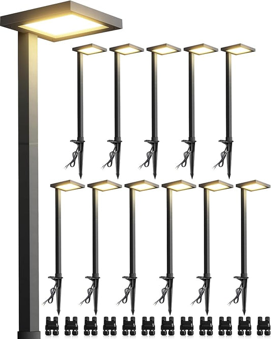 SUNVIE 5W Anti-Glare Low Voltage Pathway Lights Wired 12-24V LED Landscape Path by SUNVIE