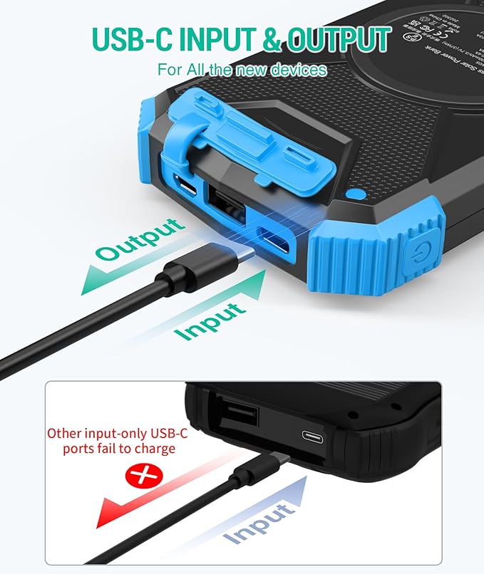BLAVOR Solar Power Bank 10, Portable Wireless Charger, 20W Fast Charging - Image 4