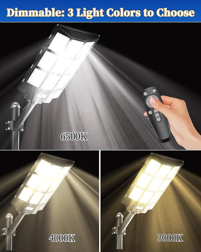 Ofuray Of-7200W Solar Street Light Outdoor-3000K/4000K/6500K Outdoor Security - Image 3