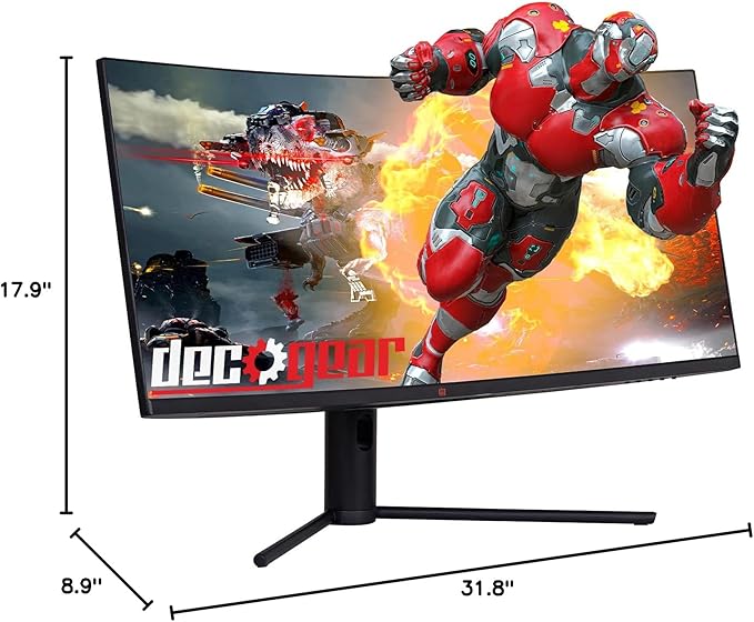 Deco Gear 34” Ultrawide Curved Gaming Monitor 3440×1440 UWQHD, 1ms MPRT - Image 8