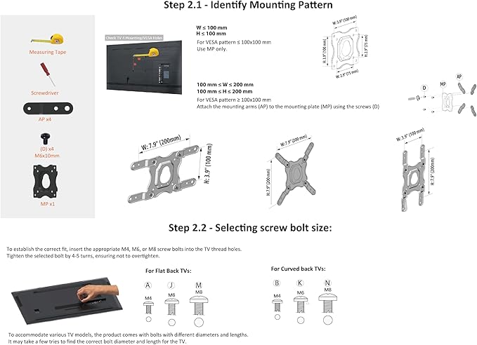 Amazon Basics Full Motion TV Wall Mount fits 12" to 40" TVs and VESA 200x200 - Image 10