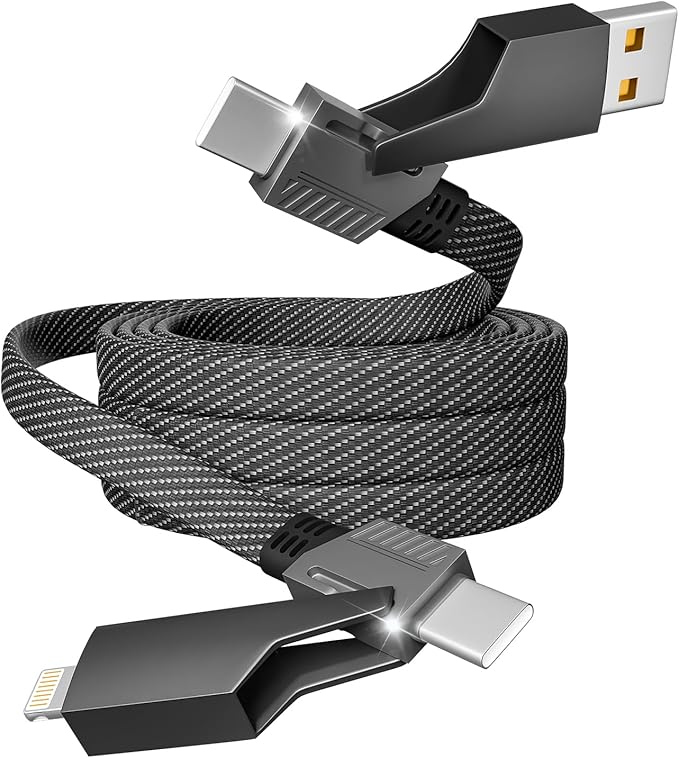 Firsting 4 in 1 Charging Cable 65W, USB C Cable Fast Charger Cord by Firsting