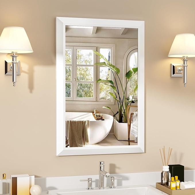 SMIROR Matte White Bathroom Mirror by SMIROR