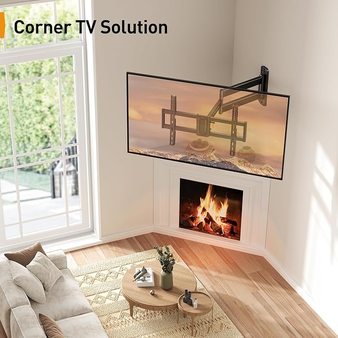 Perlegear Corner TV Wall Mount Long Arm TV Mount Bracket - Image 6