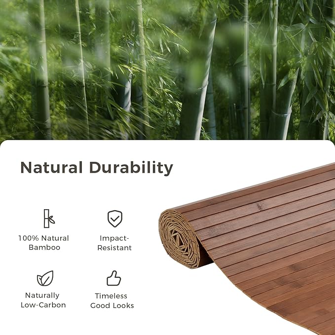 OUZUGIE 2 Pack 96x24 Inch Natural Bamboo Wall Panel – Coffee Pole Wrap Paneling - Image 7