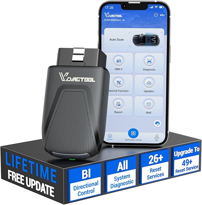 VDIAGTOOL D200 OBD2 Scanner Bluetooth, 2026 Bidirectional Scan Tool by VDIAGTOOL