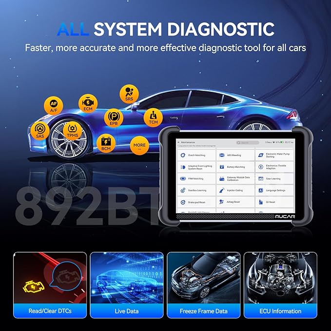 MUCAR 892BT AI-Assisted Bidirectional Scan Tool, Full System OBD2 Scanner - Image 6
