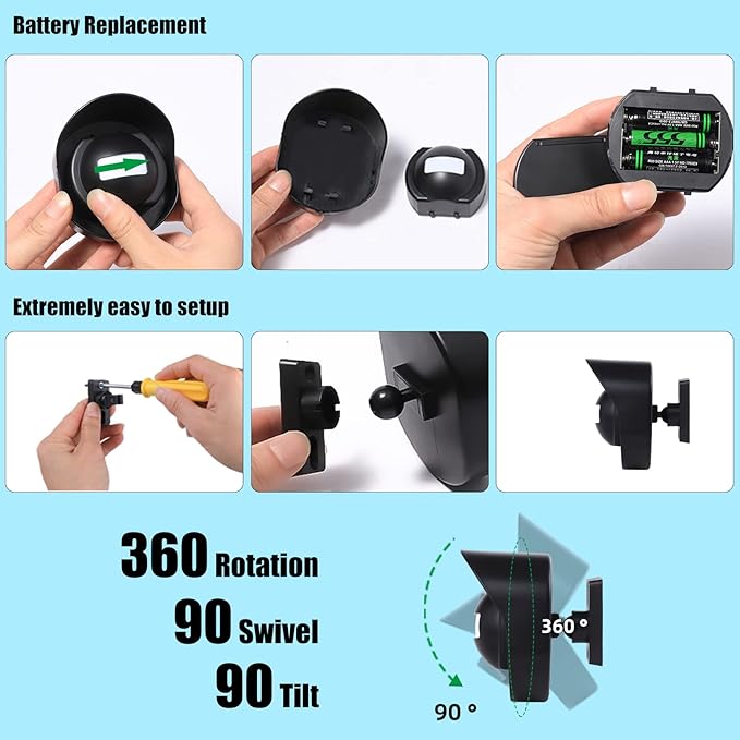 Shaogax 328ft Range Wireless Driveway Alarm Outside Weather Resistant Motion - Image 5