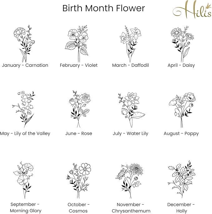 Hilis Personalized Gift Custom Mouse Pad, Personalized Birth Flower, Color and - Image 5