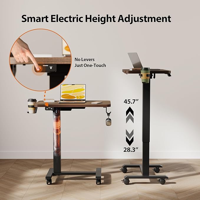 Agilestic Portable Standing Desk Height Adjustable, Mobile Table - Image 3