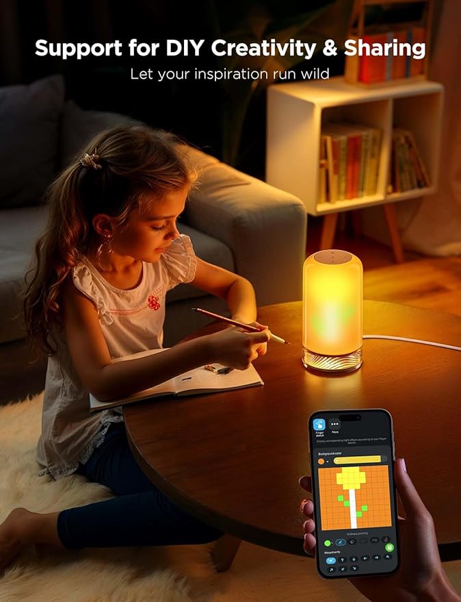 Govee RGBIC Smart Table Lamp 2, Touch Bedside Small Table Lamp Compatible - Image 7