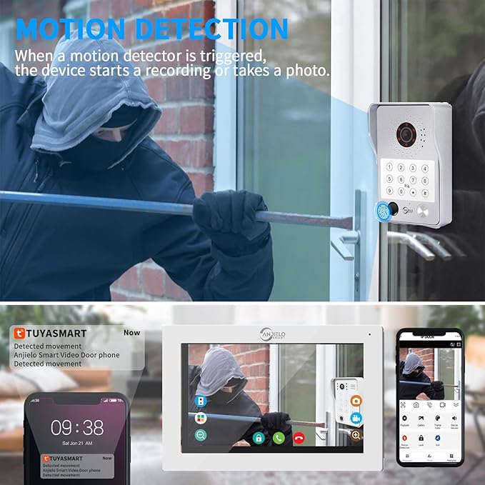 Wired Video Door Phone Apartment Intercom System, 7 Inch Touch Monitor - Image 3