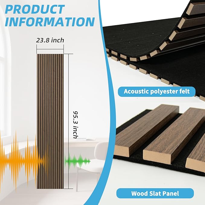 Art3d 2-Pack Acoustic Wood Slat Wall Panel - Image 7