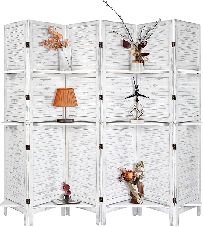 Bonnlo 6 Panels Wood Room Divider by Bonnlo