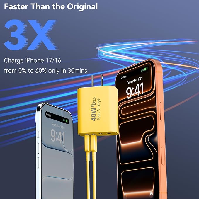 USB C Wall Fast Charger Block, 40W 4-Port Type C Chargers Fast Charging Blocks - Image 5