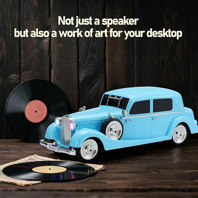 WSTER WS-1934 Retro Classic Car Bluetooth Replica Speaker – Wireless HD Sound - Image 8