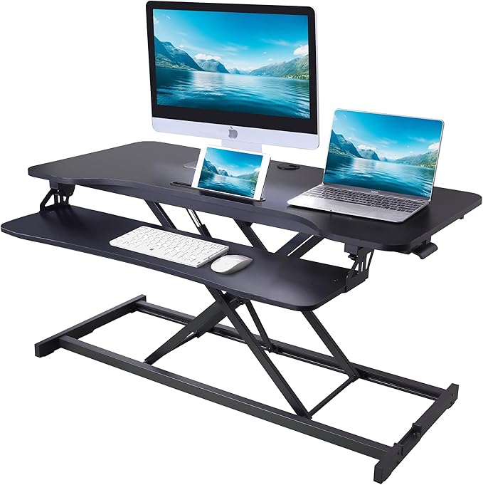 Rocelco 43" Height Adjustable Standing Desk Converter - Image 2