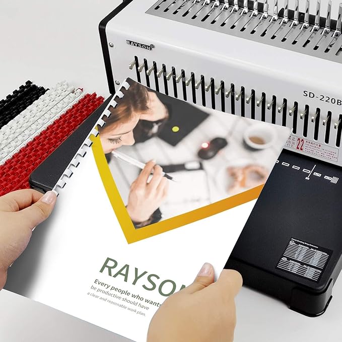 Rayson SD-220B Binding Machine, 21 Holes Comb Binding Machine, Max. Punch 20 - Image 8