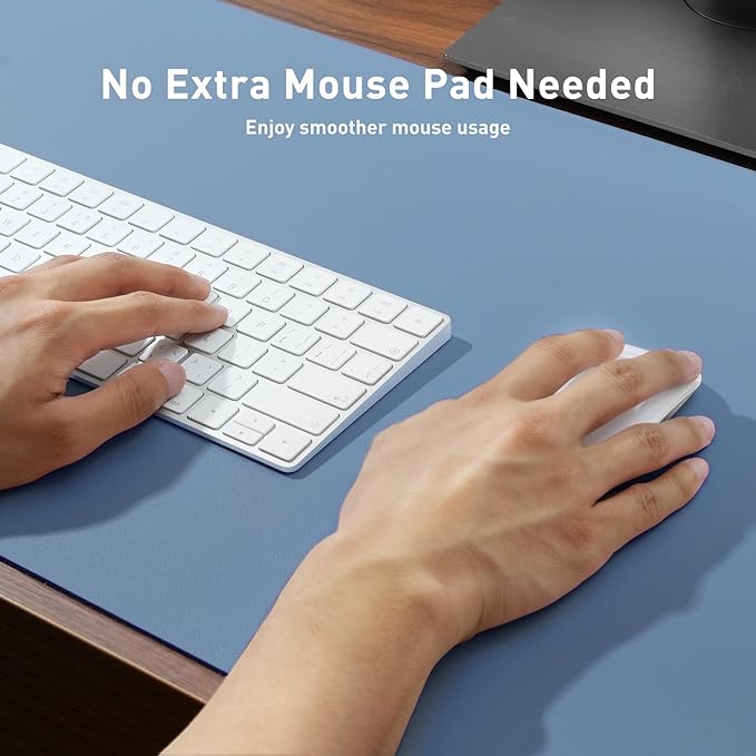 Aothia Leather Desk Pad Protector, Mouse Pad, Office Desk Mat, Non-Slip PU - Image 3