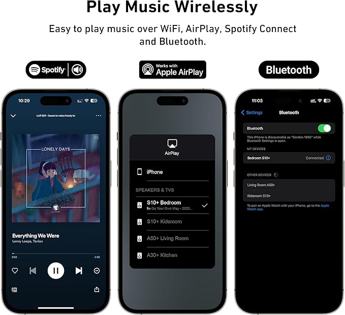Arylic S10+ AirPlay Audio Receiver, WiFi & Bluetooth Music Streamer, Streams HD - Image 3