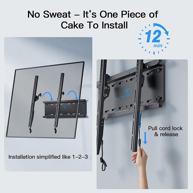 PERLESMITH Tilting TV Wall Mount Bracket Low Profile - Image 4